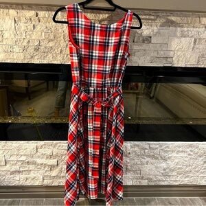 Luouse size Large Plaid A-Line dress